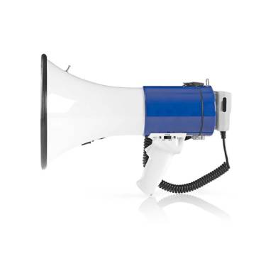 Nedis MEPH200WT megafon, beépített sziréna, hatótávolság 1500 m, 135dB, levehető mikrofon, 25W MEPH200WT Nedis MEPH200WT megafon, beépített sziréna, hatótávolság 1500 m, 135dB, levehető mikrofon, 25W MEPH200WT