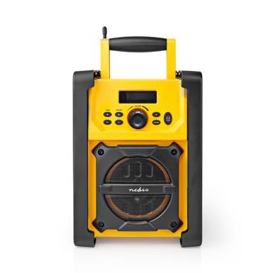 Nedis RDFM3100YW munka rádió, FM, bluetooth, rezgéscsillapítás, 15W, 20 FM állomás, 3,5 mm audióbemenet RDFM3100YW Nedis RDFM3100YW munka rádió, FM, bluetooth, rezgéscsillapítás, 15W, 20 FM állomás, 3,5 mm audióbemenet RDFM3100YW