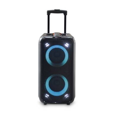 Nedis SPPT2480BK bluetooth hangsz&oacute;r&oacute;, hangfal, 2x 5.25" m&eacute;lynyom&oacute;, 2 x 2" magassug&aacute;rz&oacute;, 240W, 5 &oacute;ra lej&aacute;tsz&aacute;si idő, akku SPPT2480BK