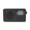 Nedis RDFM2225BK hordozható FM rádió, digitális hangolás, Bluetooth, Fejhallgató kimenet, Ébresztőóra, akkumulátor RDFM2225BK