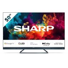 SHARP 50FQ5EG 50"/126cm, 4K UHD, Quantum Dot Google TV Harman/Kardon hangsz&oacute;r&oacute;kkal, 144Hz, 3840x2160, 4xHDMI/2xUSB 50FQ5EG