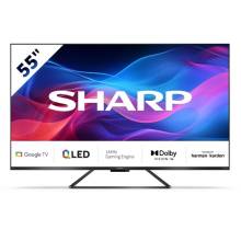 SHARP 55GR8265E 55"/139cm 4K UHD QLED Google TV Harman/Kardon hangsz&oacute;r&oacute;kkal, 144 Hz, 3840x2160, 4xHDMI/2xUSB 55GR8265E
