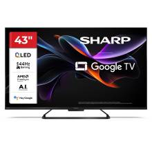 SHARP 43HR7265E 43"/108cm 4K UHD QLED Google TV, 144 Hz, 3840x2160, 4xHDMI/2xUSB 43HR7265E