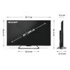 SHARP 43HR7265E 43"/108cm 4K UHD QLED Google TV, 144 Hz, 3840x2160, 4xHDMI/2xUSB 43HR7265E