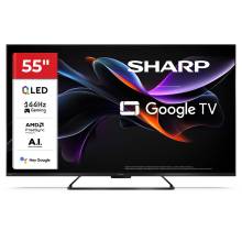 SHARP 55HR7265E 55"/139cm 4K UHD QLED Google TV, 144 Hz, 3840x2160, 4xHDMI/2xUSB 55HR7265E