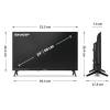 SHARP 24HA1205E 24"/60cm HD Ready TV, 1366x768, 3xHDMI/2xUSB 24HA1205E