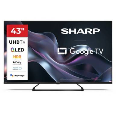 SHARP 43HP6265E 43"/108cm 4K Ultra HD QLED Google TV, 3840x2160, 4xHDMI/2xUSB 43HP6265E SHARP 43HP6265E 43"/108cm 4K Ultra HD QLED Google TV, 3840x2160, 4xHDMI/2xUSB 43HP6265E