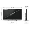 SHARP 43HP6265E 43"/108cm 4K Ultra HD QLED Google TV, 3840x2160, 4xHDMI/2xUSB 43HP6265E