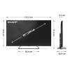 SHARP 55HP6265E 55"/139cm 4K Ultra HD QLED Google TV, 3840x2160, 4xHDMI/2xUSB 55HP6265E