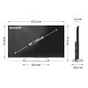 SHARP 55JP7265E 55"/139cm 4K Ultra HD QLED, MiniLED Google TV Harman/Kardon hangsz&oacute;r&oacute;kkal, 3840x2160, 4xHDMI/2xUSB 55JP7265E