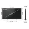 SHARP 65JP7265E 65"/164cm 4K Ultra HD QLED MiniLED Google TV Harman/Kardon hangszórókkal, 3840x2160, 4xHDMI/2xUSB 65JP7265E