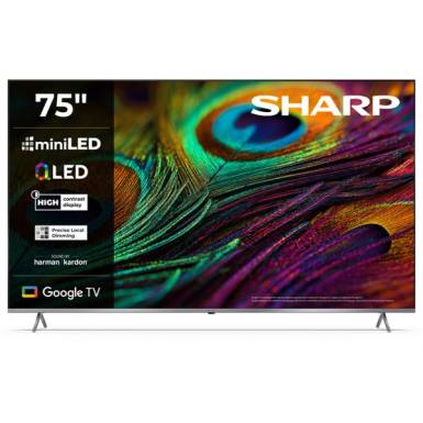 SHARP 75JP7265E 75"/189cm 4K Ultra HD QLED MiniLED Google TV Harman/Kardon hangszórókkal, 3840x2160, 4xHDMI/2xUSB 75JP7265E SHARP 75JP7265E 75"/189cm 4K Ultra HD QLED MiniLED Google TV Harman/Kardon hangszórókkal, 3840x2160, 4xHDMI/2xUSB 75JP7265E