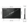 SHARP 75JP7265E 75"/189cm 4K Ultra HD QLED MiniLED Google TV Harman/Kardon hangszórókkal, 3840x2160, 4xHDMI/2xUSB 75JP7265E