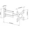 TECHLY ICA-PLB 148L d&ouml;nthető fali karos konzol 32-65" LCD kijelzőh&ouml;z, fekete ICA-PLB 148L