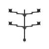 MULTIBRACKETS Asztali konzol (4 képernyős), M VESA Deskmount Officeline Quad Black (15-30", max.VESA: 100x100 mm) 7350073735891
