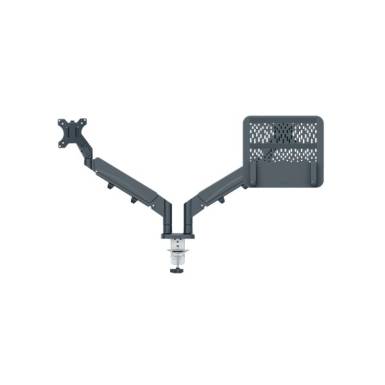 LEITZ, Ergo Dual helytakarékos monitor- és laptopkar, sötétszürke 65380089 LEITZ, Ergo Dual helytakarékos monitor- és laptopkar, sötétszürke 65380089