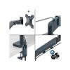 LEITZ, Ergo Dual helytakarékos monitor- és laptopkar, sötétszürke 65380089