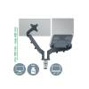 LEITZ, Ergo Dual helytakarékos monitor- és laptopkar, sötétszürke 65380089