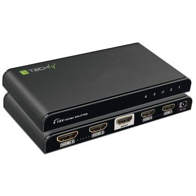 TECHLY HDMI splitter, 1 in 4 out, 30 méter, 4K Ultra HD IDATA HDMI-4K4 TECHLY HDMI splitter, 1 in 4 out, 30 méter, 4K Ultra HD IDATA HDMI-4K4