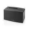 Nedis HDDUSB3210BK HDD / SSD dokkoló, USB 3.2 Gen1, USB Type-A, 2 fiókos, 2,5 / 3,5", USB 3.2 Gen1 HDDUSB3210BK