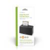 Nedis HDDUSB3210BK HDD / SSD dokkoló, USB 3.2 Gen1, USB Type-A, 2 fiókos, 2,5 / 3,5", USB 3.2 Gen1 HDDUSB3210BK
