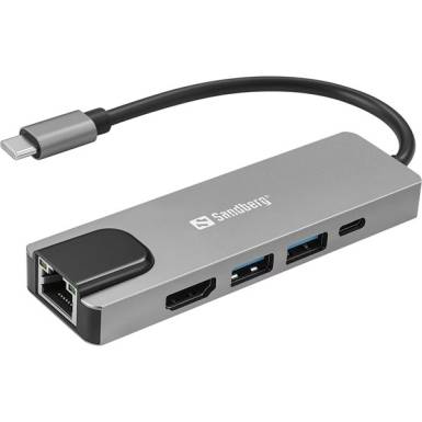 Sandberg USB-C 5in1 Travel Dock Saver 336-99 Sandberg USB-C 5in1 Travel Dock Saver 336-99