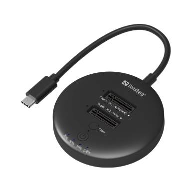 SANDBERG USB3.2 Cloner Dock for NVMe M.2 SSD 136-72 SANDBERG USB3.2 Cloner Dock for NVMe M.2 SSD 136-72
