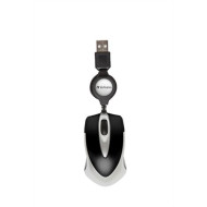 VERBATIM Egér, vezetékes, optikai, kisméret, USB, VERBATIM "Go Mini", ezüst-fekete