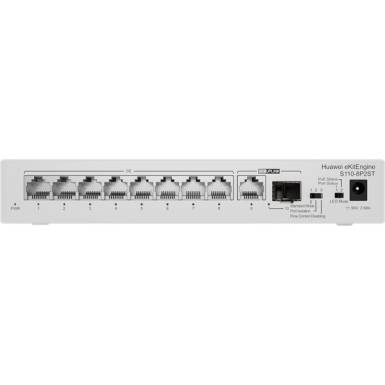 Huawei eKit Switch 8x1000Mbps (124W POE+) + 1x1000Mbps Uplink + 1x1GE (SFP), Nem menedzselhető, Asztali - S110-8P2ST 98012269 Huawei eKit Switch 8x1000Mbps (124W POE+) + 1x1000Mbps Uplink + 1x1GE (SFP), Nem menedzselhető, Asztali - S110-8P2ST 98012269