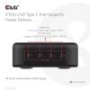 HUB Club3D Travel Charger 240 Watt GaN technology, Four port USB Type-C, Power Delivery(PD) 3.1 and PPS Support CAC-1918