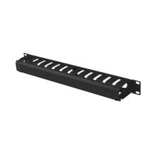 Lanberg 19" 1U k&aacute;belrendező levehető fed&eacute;llel, &aacute;tvezető ny&iacute;l&aacute;ssal, fekete AK-1704-B