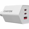 CANYON charger HEXAGON 65 GaN 65W 2xPD 1xQC EU White CND-CHAHEX65W