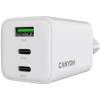 CANYON charger CU65ACC GaN 65W 2xPD 1xQC EU White CNS-CUW65ACC