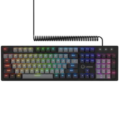 LORGAR Azar 514, Wired mechanical gaming keyboard, RGB backlight, 1680000 colour variations, 18 modes, keys number: 104, 50M clicks, linear dream switches, spring cable up to 3.4m, ABS plastic+metal, magnetic cover, 450*136*39mm, 1.17kg, black, LORGAR Azar 514, Wired mechanical gaming keyboard, RGB backlight, 1680000 colour variations, 18 modes, keys number: 104, 50M clicks, linear dream switches, spring cable up to 3.4m, ABS plastic+metal, magnetic cover, 450*136*39mm, 1.17kg, black,