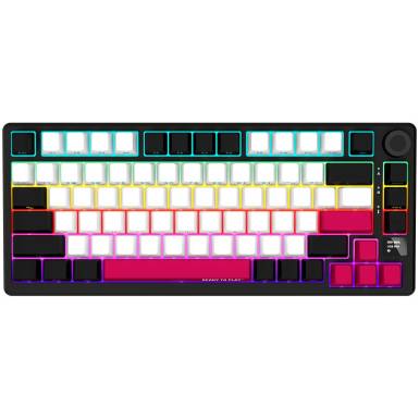 LORGAR KBP7075W, Wireless 75% Mechanical Gaming Keyboard Pro, Black/red, EN layout LRG-KBP7075W-BK-US LORGAR KBP7075W, Wireless 75% Mechanical Gaming Keyboard Pro, Black/red, EN layout LRG-KBP7075W-BK-US