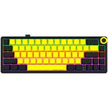 LORGAR KBP70MW, Wireless 65% Mechanical Gaming Keyboard Pro, Black/yellow, EN layout LRG-KBP70MW-YL-US LORGAR KBP70MW, Wireless 65% Mechanical Gaming Keyboard Pro, Black/yellow, EN layout LRG-KBP70MW-YL-US