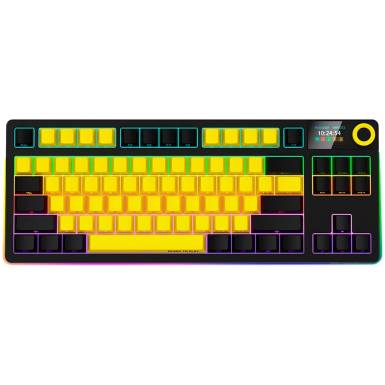 LORGAR KBP70TKLW, Wireless TKL Mechanical Gaming Keyboard Pro, Black/yellow, EN layout LRG-KBP70TKLW-YL-US LORGAR KBP70TKLW, Wireless TKL Mechanical Gaming Keyboard Pro, Black/yellow, EN layout LRG-KBP70TKLW-YL-US