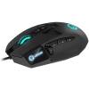 LORGAR Stricter 579, gaming mouse, 9 programmable buttons, Pixart PMW3336 sensor, DPI up to 12 000, 50 million clicks buttons lifespan, 2 switches, built-in display, 1.8m USB soft silicone cable, Matt UV coating with glossy parts and RGB lights