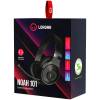 LORGAR Noah 101, Gaming headset with microphone, 3.5mm jack connection, cable length 2m, foldable design, PU leather ear pads, size: 185*195*80mm, 0.245kg, black LRG-GHS101B