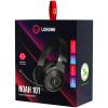 LORGAR Noah 101, Gaming headset with microphone, 3.5mm jack connection, cable length 2m, foldable design, PU leather ear pads, size: 185*195*80mm, 0.245kg, black LRG-GHS101B