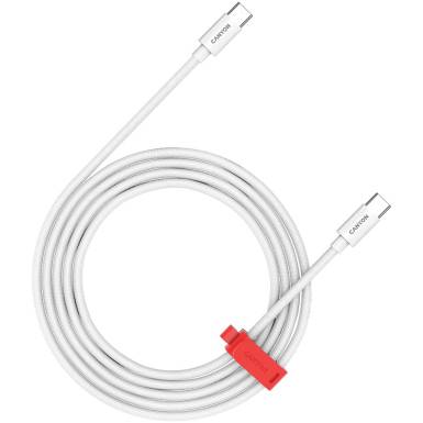 CANYON cable CC100AB C-C 100W Braided 1.2m White CND-CC100AB12W