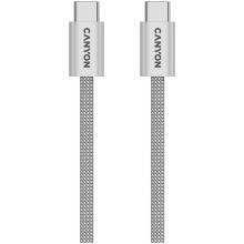 CANYON cable OnWire 60MG C-C 60W Magnet Braided 1m Light Grey CND-CCMG60AB15LG CANYON cable OnWire 60MG C-C 60W Magnet Braided 1m Light Grey CND-CCMG60AB15LG
