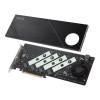 ASUS Hyper M.2 x16 Gen5 Card (PCIe 5.0/4.0) supports up to four NVMe M.2 (2242/2260/2280/22110) devices at up to 512 Gbps for RAID functions across diverse CPU platforms 90MC0CY0-M0EAY0