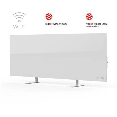 AENO Premium Eco Smart Heater, 700W, Tempered glass, Infrared+convection heating type, Plug type: Europe (E/F type), WHITE AGH0001S AENO Premium Eco Smart Heater, 700W, Tempered glass, Infrared+convection heating type, Plug type: Europe (E/F type), WHITE AGH0001S