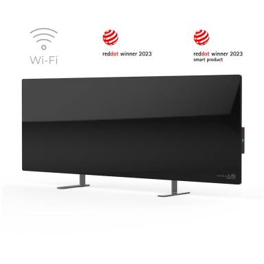 AENO Premium Eco Smart Heater, 700W, Tempered glass, Infrared+convection heating type, Plug type: Europe (E/F type), BLACK AGH0002S AENO Premium Eco Smart Heater, 700W, Tempered glass, Infrared+convection heating type, Plug type: Europe (E/F type), BLACK AGH0002S