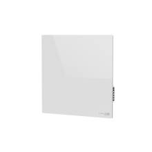 AENO Premium Eco Smart Quadro Wall Heater, 500W, 50x50 cm., Tempered glass, Infrared+convection heating type, LED display Plug type: Europe (E/F type), WHITE, Made in Poland AGH0011S