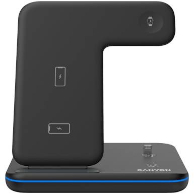 CANYON wireless charger WS-302 15W 3in1 Black CNS-WCS302B