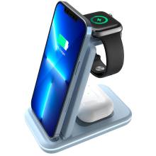 CANYON wireless charger WS-304 15W 3in1 Blue CNS-WCS304BL