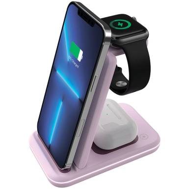 CANYON wireless charger WS-304 15W 3in1 Iced Pink CNS-WCS304IP