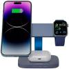 CANYON Wireless Charging Station Hexagon 310 3in1 DarkGrey/Blue CNS-WCS310DGBL